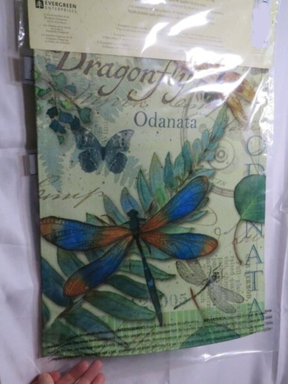 JetMax Dragonflies Garden Flag NIP 18x12 Flowers Bouquet Spring Summer New